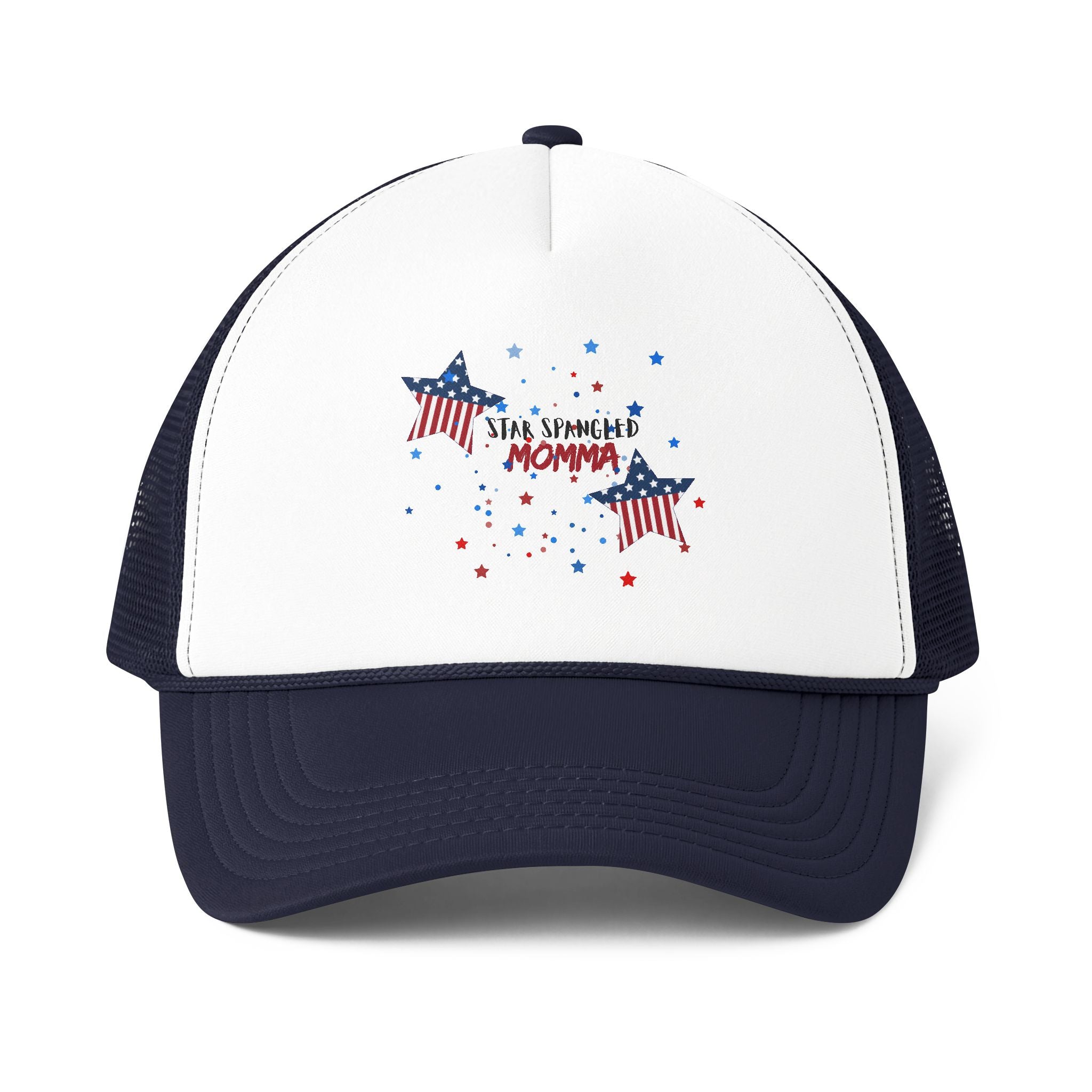 Trucker Cap — "I'm Sparkle Momma" Patriotic Star Mesh-Back Hat
