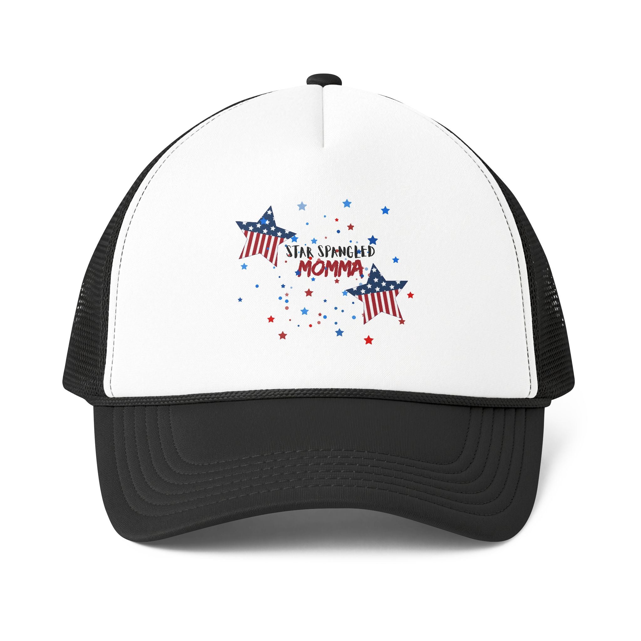 Trucker Cap — "I'm Sparkle Momma" Patriotic Star Mesh-Back Hat