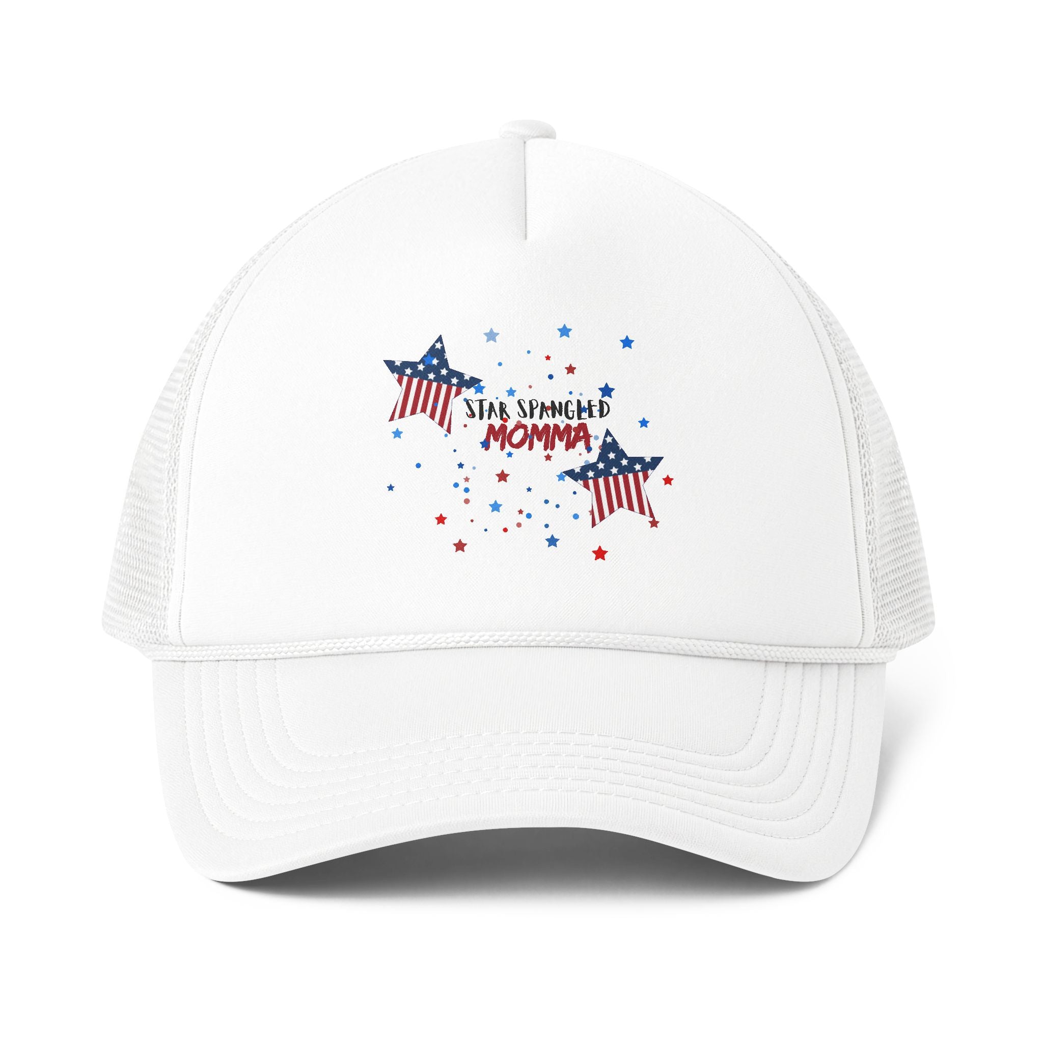 Trucker Cap — "I'm Sparkle Momma" Patriotic Star Mesh-Back Hat