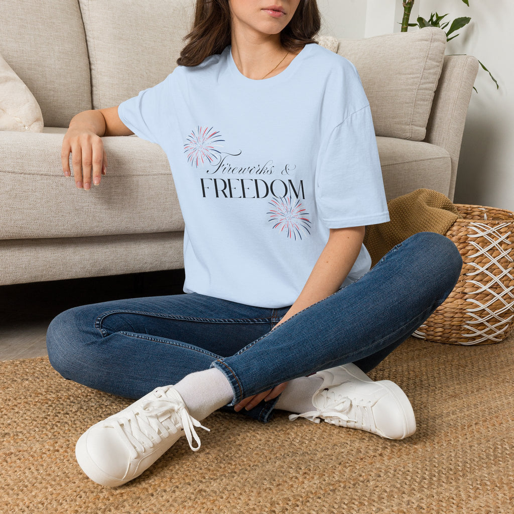Fireworks & Freedom T-Shirt — Patriotic 4th of July Tee