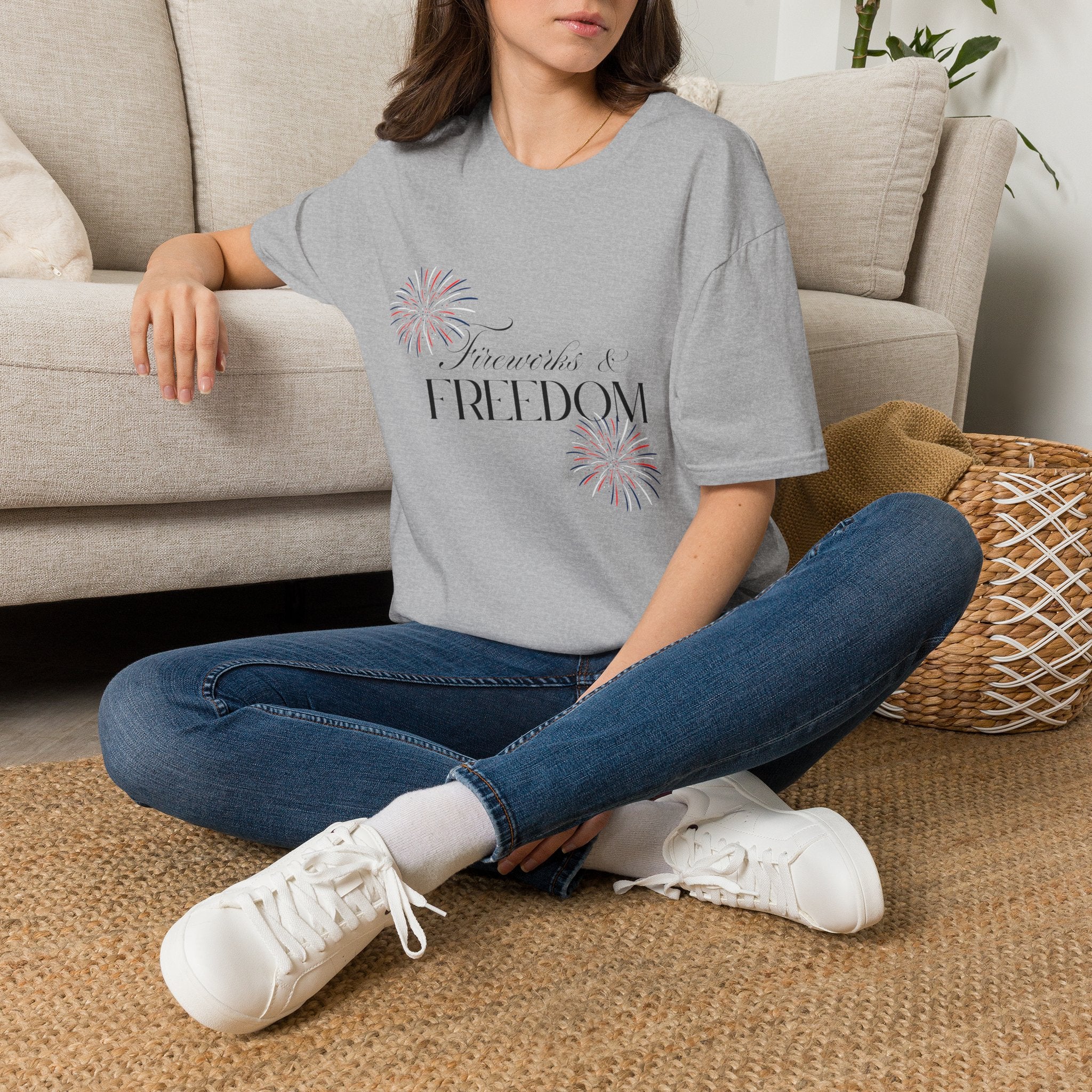 Fireworks & Freedom T-Shirt — Patriotic 4th of July Tee