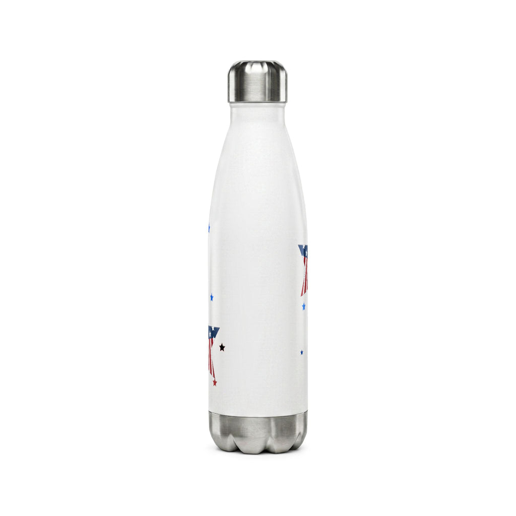 Patriotic Mama Stainless Steel Water Bottle 17oz — "Stars, Stripes, Momma" USA Flag Design