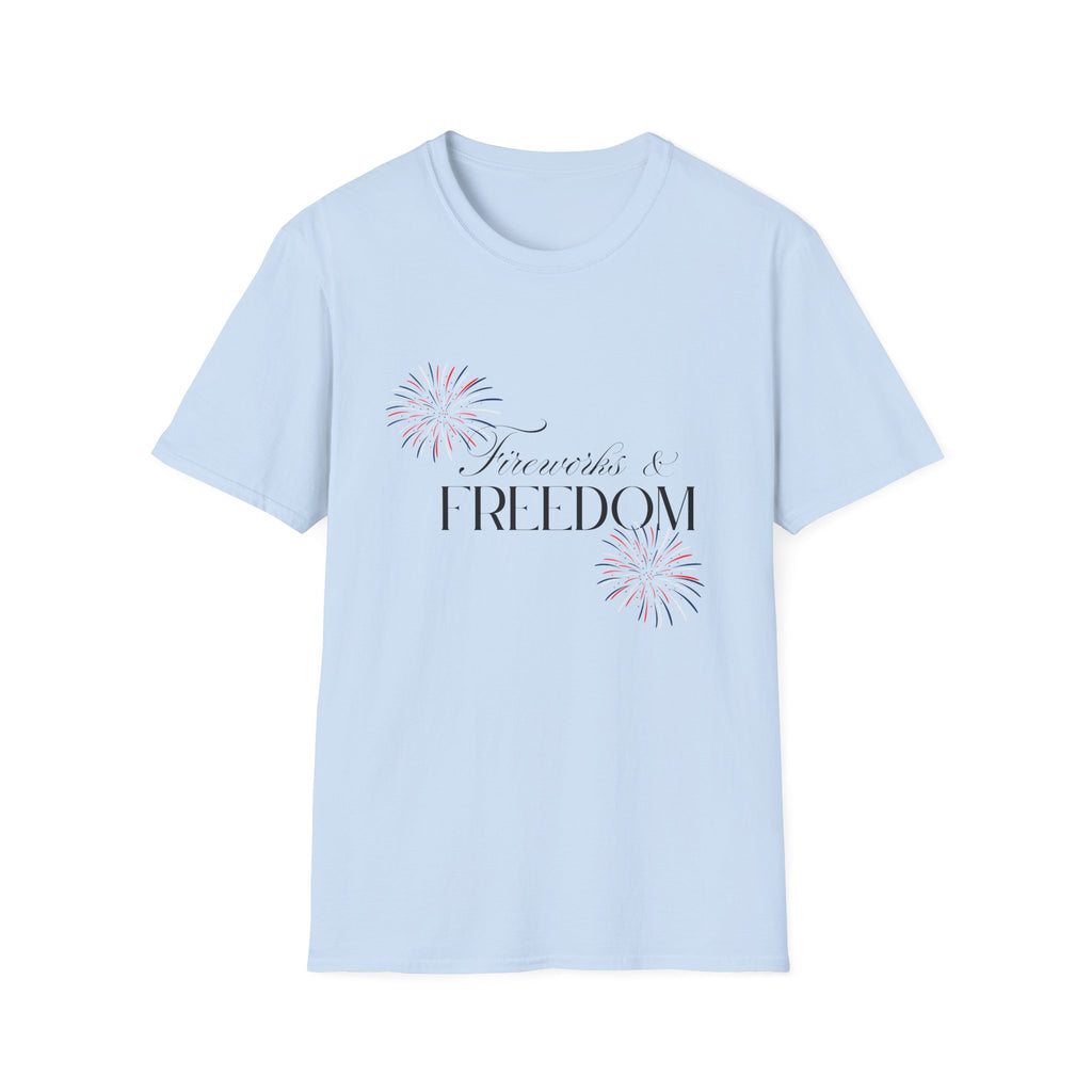 Fireworks & Freedom T-Shirt — Patriotic 4th of July Tee